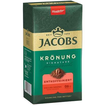 Artikelbild 9 für JACOBS KRÖNUNG SIGNATURE ENTKOFFEINIERT Kaffee, gemahlen, Arabica- und Robustabohnen 500,0 g, Artikelnummer 393247