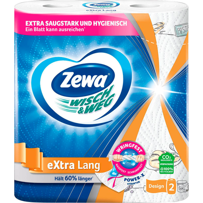 Artikelbild 16 für Zewa Küchenrollen WISCH&WEG eXtra Lang Design 2-lagig, 2 Rollen, Artikelnummer 929315