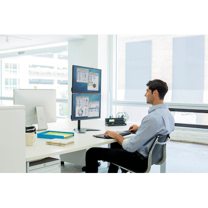 Artikelbild 6 für Fellowes Monitor-Halterung Seasa 8044001 schwarz für 2 Monitore, Tischständer, Artikelnummer 703514