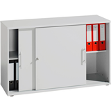 Artikelbild 1 für HAMMERBACHER Schiebetürenschrank, V1752S/5/5/RE lichtgrau 1 Fachboden 120,0 x 40,0 x 74,8 cm, Artikelnummer 977876