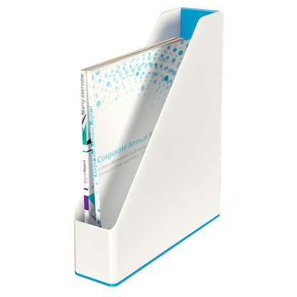 Artikelbild für AKTION: LEITZ Stehsammler WOW Duo Colour 53621036 perlweiß/blau Kunststoff, DIN A4 mit Prämie nach Registrierung, Artikelnummer 313546