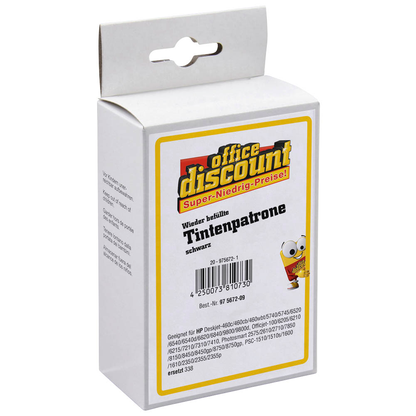 Artikelbild 2 für office discount schwarz Druckerpatrone kompatibel zu HP 338 (C8765E), Artikelnummer 975672