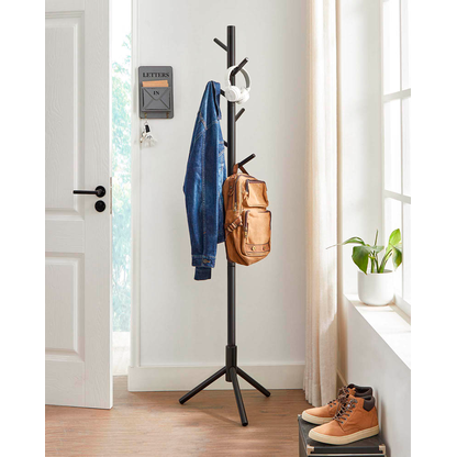 Artikelbild 2 für VASAGLE Kleiderständer schwarz Holz 8 Haken 47,0 x 175,0 cm, Artikelnummer 260776