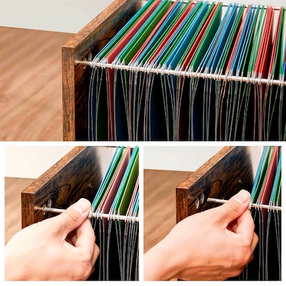 Artikelbild 10 für VASAGLE Rollcontainer braun, schwarz 3 Auszüge 80,0 x 40,0 x 66,0 cm, Artikelnummer 289676