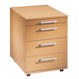 Artikelbild 1 für HAMMERBACHER AC30 Rollcontainer buche 4 Auszüge 42,8 x 58,0 x 59,0 cm, Artikelnummer 984344