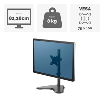 Artikelbild 10 für Fellowes Monitor-Halterung Seasa 8049601 schwarz für 1 Monitor, Tischständer, Artikelnummer 191603