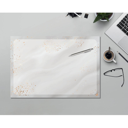 Artikelbild 4 für SIGEL Schreibtischunterlage Glittery Joy grau/gold Papier 42,0 x 29,7 cm, 30 Blatt, Artikelnummer 405387