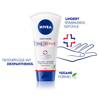 Artikelbild 2 für NIVEA 3IN1 REPAIR Handcreme 75,0 ml, Artikelnummer 579759