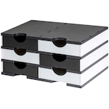Artikelbild 1 für styro Sortierstation styrodoc duo Standard schwarz/weiß mit 6 Fächer, Artikelnummer 659138