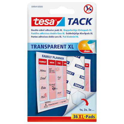Artikelbild für tesa TACK XL doppelseitige Klebepads für max. 20 g 2,0 x 2,4 cm, 36 St., Artikelnummer 332003