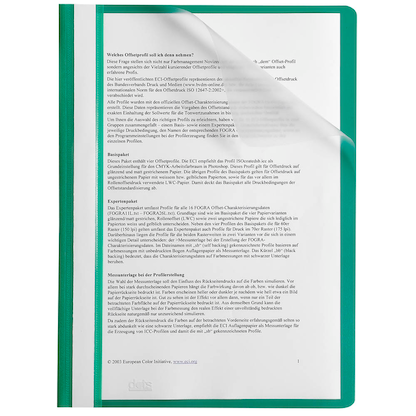 Artikelbild für 25 dots Schnellhefter Kunststoff grün DIN A4, Artikelnummer 917258