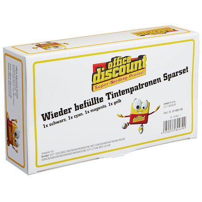 Artikelbild 2 für office discount schwarz, cyan, magenta, gelb Druckerpatronen kompatibel zu brother LC-1100BK/C/M/Y, 4er-Set, Artikelnummer 314561