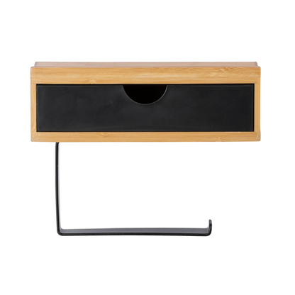 Artikelbild 2 für WENKO Toilettenpapierhalter mit Ablage Bambusa braun, schwarz, Artikelnummer 814321