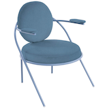 Artikelbild 1 für meet powered by PAPERFLOW Sessel SATURNE blau Kunstleder, 1 St., Artikelnummer 231278