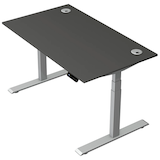 Artikelbild 1 für Kerkmann Move 2 Plus elektrisch höhenverstellbarer Schreibtisch anthrazit rechteckig, T-Fuß-Gestell silber 140,0 x 80,0 cm, Artikelnummer 519748