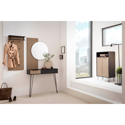 Artikelbild 8 für MÖBELPARTNER Schuhschrank Hank, 157162 schwarz, Akustikoptik 60,2 x 33,1 x 107,09 cm, Artikelnummer 255168