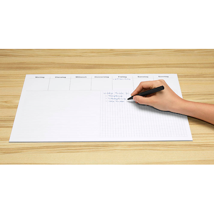Artikelbild 3 für RNK-Verlag Schreibtischunterlage Office - liniert & kariert weiß Papier 48,0 x 33,0 cm, 30 Blatt, Artikelnummer 335024
