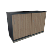 Artikelbild 1 für fm Schiebetürenschrank Sidney, 4260429767120 lavagrau, eiche natur 1 Fachboden 120,0 x 44,2 x 78,1 cm, Artikelnummer 411324