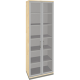 Artikelbild 1 für fm Aktenschrank Oldenburg, 4260429768134 königsahorn, Acrylglas klar 2 Fachböden 80,0 x 44,2 x 222,1 cm, Artikelnummer 565352