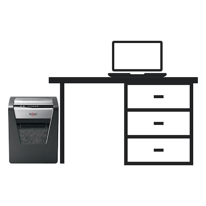 Artikelbild 8 für Rexel Momentum M510 Aktenvernichter mit Partikelschnitt P-5, 2 x 15 mm, bis 10 Blatt, schwarz, Artikelnummer 643751