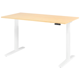 Artikelbild 1 für HAMMERBACHER XMKA16 elektrisch höhenverstellbarer Schreibtisch ahorn rechteckig, C-Fuß-Gestell weiß 160,0 x 80,0 cm, Artikelnummer 543361