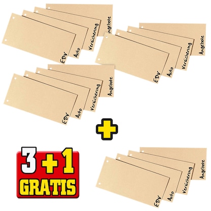 Artikelbild 15 für 600 + 200 GRATIS: office discount Trennstreifen chamois, 250 g/qm Karton, 600 St. + GRATIS 200 St., Artikelnummer 429170