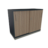 Artikelbild 1 für fm Schiebetürenschrank Sidney, 4260429768639 lavagrau, eiche natur 1 Fachboden 100,0 x 44,2 x 78,1 cm, Artikelnummer 411344