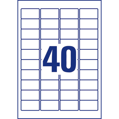 Artikelbild 14 für 800 AVERY Zweckform abziehsichere Folienetiketten L6145-20 weiß 45,7 x 25,4 mm, Artikelnummer 896928