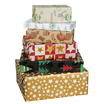 Artikelbild 6 für JUNG SCHÖNER VERPACKEN Geschenkpapier Borgholm Weihnachtsbaum mehrfarbig, 20,0 m, Artikelnummer 903077