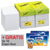 Artikelbild 1 für AKTION: JUMP Kopierpapier COPY/LASER DIN A4 80 g/qm 3x 2.500 Blatt + GRATIS 3x Capri-Sun Orange Fruchtsaftgetränk 10x 0,2l, Artikelnummer 678866