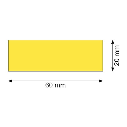 Artikelbild 2 für 300 EICHNER Magnetschilder gelb 2,0 x 6,0 cm, Artikelnummer 702489