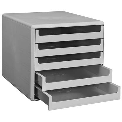 Artikelbild 2 für M&M Schubladenbox lichtgrau 30050909, DIN A4 mit 5 Schubladen, Artikelnummer 430918