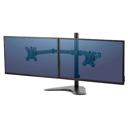 Artikelbild 2 für Fellowes Monitor-Halterung Seasa 8043701 schwarz für 2 Monitore, Tischständer, Artikelnummer 703502