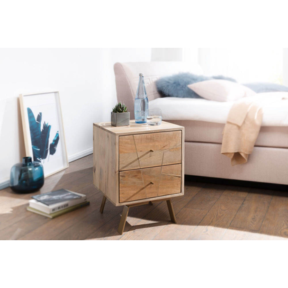 Artikelbild 6 für WOHNLING Nachttisch Massivholz mango 40,0 x 40,0 x 56,0 cm, Artikelnummer 907044