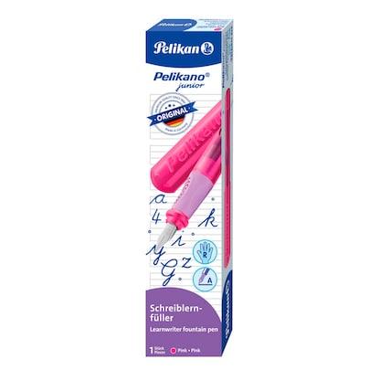 Artikelbild 2 für Pelikan Pelikano® Junior Patronenfüller pink/lila A (für Anfänger), Artikelnummer 274799