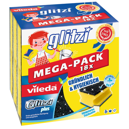 Artikelbild 7 für vileda Glitzi plus MEGA-PACK Topfreiniger, 18 St., Artikelnummer 583599