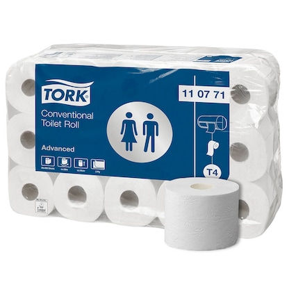 Artikelbild für TORK Toilettenpapier T4 Advanced 2-lagig Recyclingpapier, 30 Rollen, Artikelnummer 602847