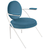 Artikelbild 1 für meet powered by PAPERFLOW Sessel SATURNE blau weiß Kunstleder, 1 St., Artikelnummer 231401