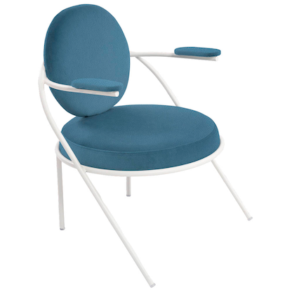 Artikelbild für meet powered by PAPERFLOW Sessel SATURNE blau weiß Kunstleder, 1 St., Artikelnummer 231401