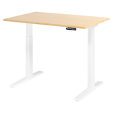 Artikelbild 1 für HAMMERBACHER XMKA12 elektrisch höhenverstellbarer Schreibtisch ahorn rechteckig, C-Fuß-Gestell weiß 120,0 x 80,0 cm, Artikelnummer 543631