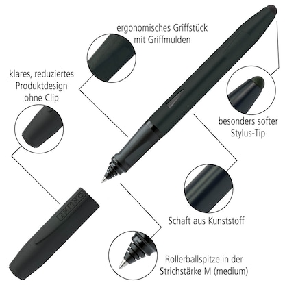 Artikelbild 3 für ONLINE® Nero Tintenroller schwarz 0,5 mm, Schreibfarbe: blau, 1 St., Artikelnummer 598241