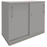 Artikelbild 1 für fm Schiebetürenschrank Oldenburg, 4260429767236 lichtgrau 1 Fachboden 100,0 x 44,2 x 78,1 cm, Artikelnummer 161651