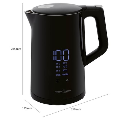 Artikelbild 2 für CLATRONIC Wasserkocher PC-WKS 1243 schwarz 1,7 l 2200 W, Artikelnummer 932083