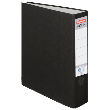 Artikelbild 2 für herlitz maX.file nature plus Ordner schwarz Karton 8,0 cm DIN A4, Artikelnummer 473439