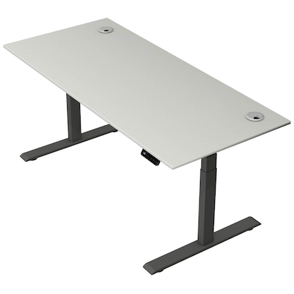 Artikelbild für Kerkmann Move 2 Plus elektrisch höhenverstellbarer Schreibtisch lichtgrau rechteckig, T-Fuß-Gestell anthrazit 180,0 x 80,0 cm, Artikelnummer 519789