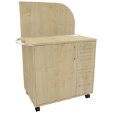 Artikelbild 1 für fm Oldenburg Bürowagen ahorn 3 Ebenen 124,0 x 64,2 x 150,0 cm, Artikelnummer 510228