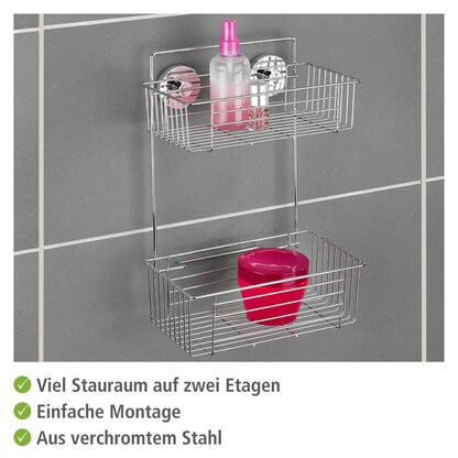 Artikelbild 3 für WENKO Bari Duschregal Stahl, Artikelnummer 529691