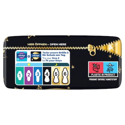 Artikelbild 4 für always Binden Ultra Secure Night Extra mit Flügeln für Frauen, 14 St., Artikelnummer 585446