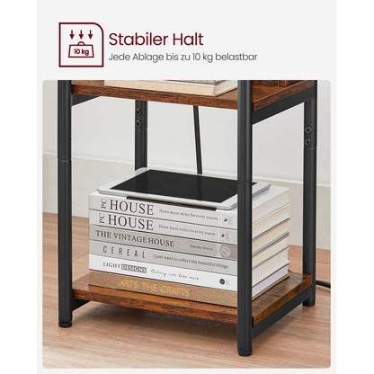 Artikelbild 8 für VASAGLE Beistelltisch braun 34,0 x 30,0 x 58,0 cm, Artikelnummer 290399