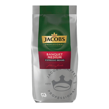 Artikelbild 2 für JACOBS BANQUET MEDIUM Espresso Kaffeebohnen, Arabica- und Robustabohnen kräftig, 1,0 kg, Artikelnummer 393337